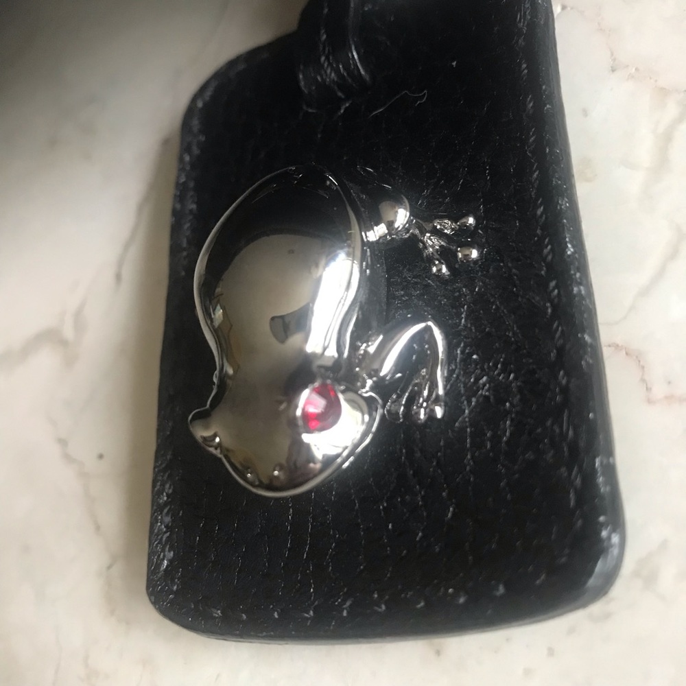 Marc Jacobs frog shoulder bag purse black nylon/ leather - Picture 6 of 15